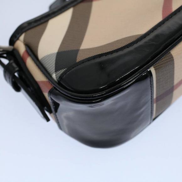 BURBERRY Nova Check Shoulder Bag PVC Leather Beige Auth 56686 - Picture 14 of 16
